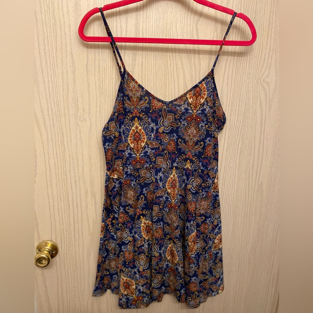 Forever 21 Paisley Spaghetti Strap Dress - Large